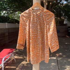 Rene Lezard top taupe orange size M (European 40)